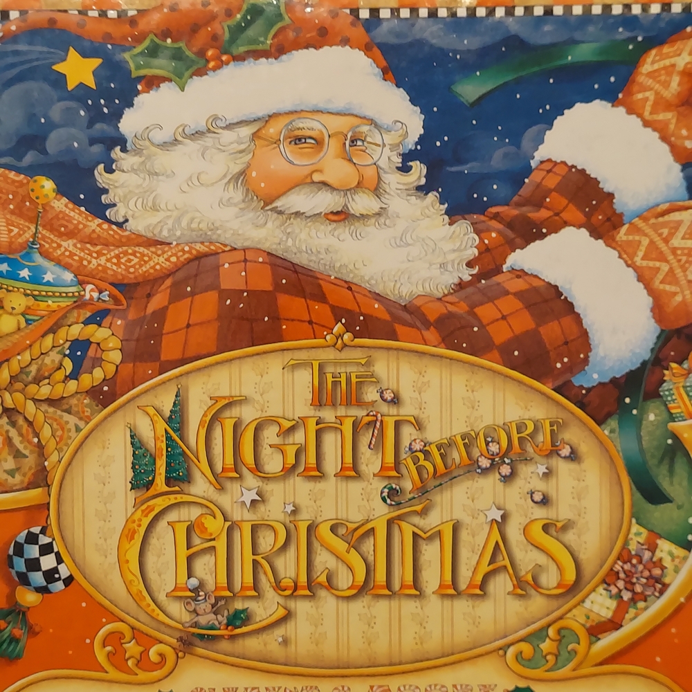 Mary Engelbreit The Night Before Christmas Plaid Santa